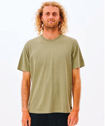 Rip Curl Plain Wash Mens Tee - Washed Moss